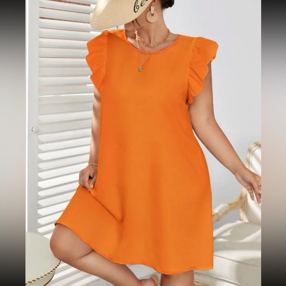 Boho ruffle hem tunic dress - Picture 1 of 16